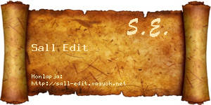 Sall Edit névjegykártya